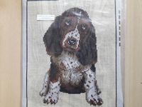 vv1906 Hond voordruk met wol 25 x 30 cm OP=OP - Klik op de afbeelding om het venster te sluiten